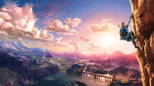 Legend of Zelda Breath of the Wild Climbing 4K Wallpaper