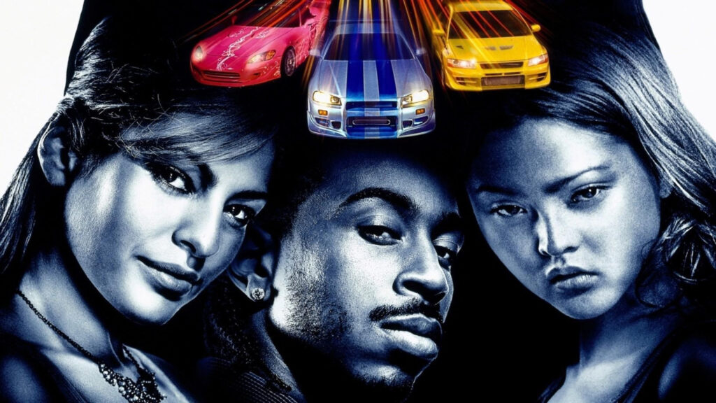 2 Fast 2 Furious Cast and Racing Cars Desktop Wallpaper