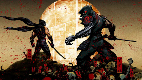 Epic Cybernetic Ninja Duel 4K Wallpaper