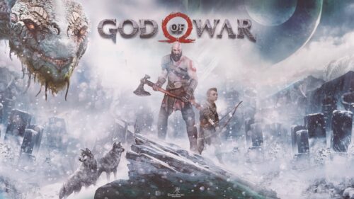God of War Kratos and Atreus Snowy Landscape 4K Wallpaper