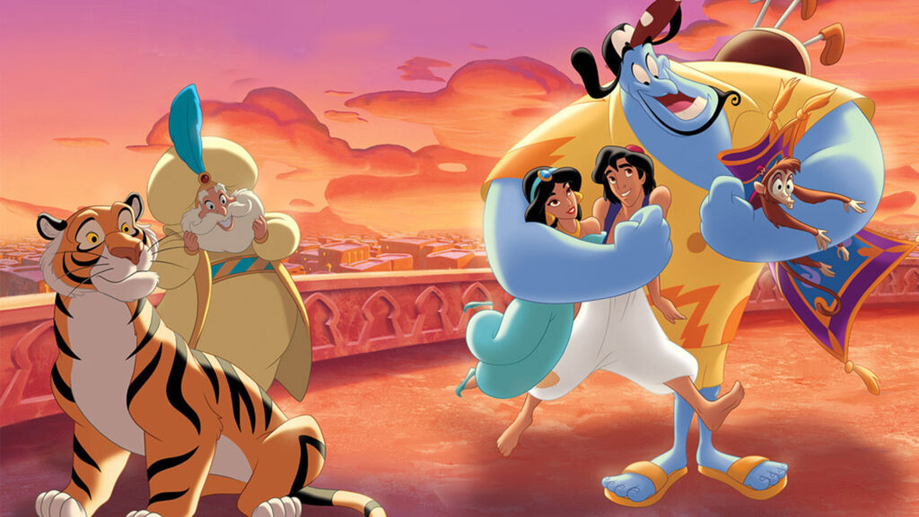 Aladdin and Friends Group Scene 4K Desktop Wallpaper
