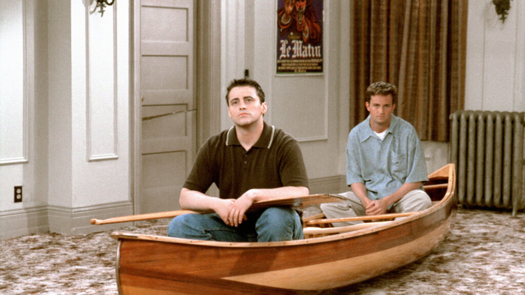 Joey and Chandler in a Canoe Desktop Wallpaper