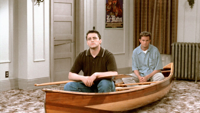 Joey and Chandler in a Canoe Desktop Wallpaper
