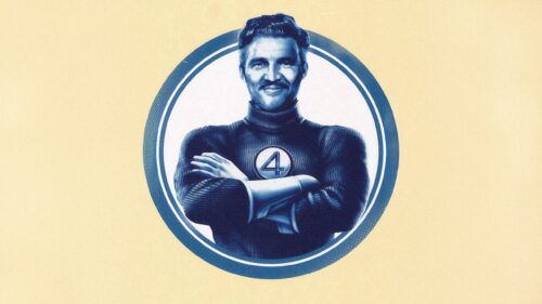 Pedro Pascal as Mister Fantastic Blue Tone Desktop Wallpaper
