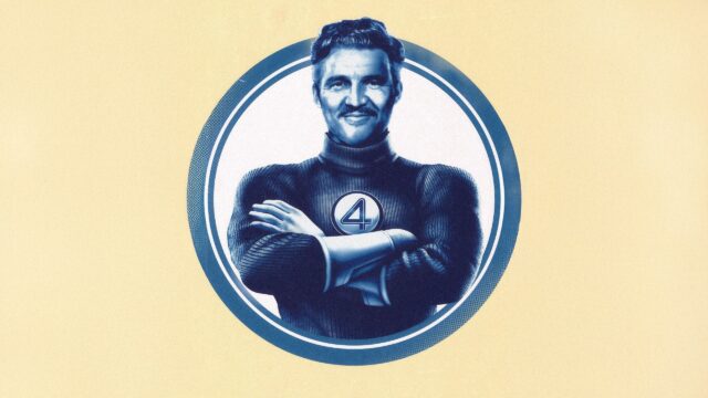 Pedro Pascal as Mister Fantastic Blue Tone Desktop Wallpaper