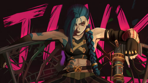 Jinx from Arcane Fan Art 4K Desktop Wallpaper