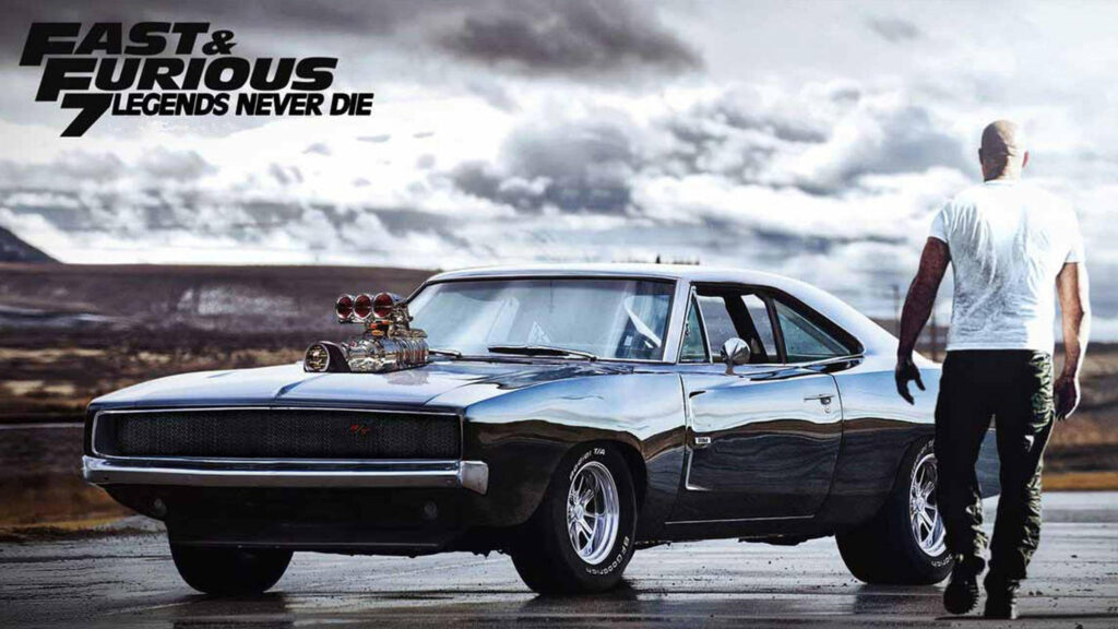 Vin Diesel with Dodge Charger Fast and Furious Desktop Wallpaper