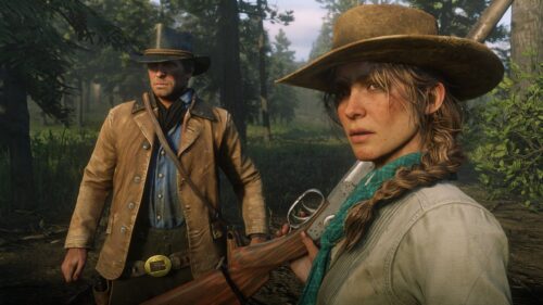 Red Dead Redemption 2 Arthur and Sadie 4K Desktop Wallpaper