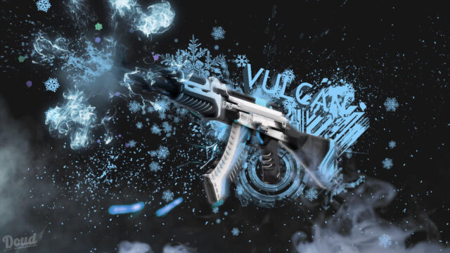 Blue Vulcan Ice AK-47 Winter Style Desktop Wallpaper