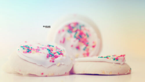 Frosted Sprinkle Sugar Cookies Desktop Wallpaper