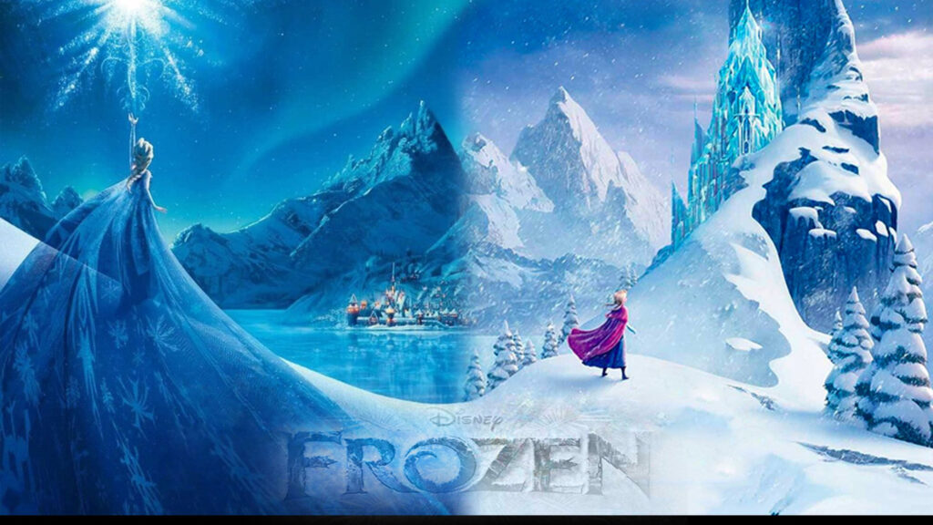 Elsa and Anna Frozen Movie Scenic Desktop Wallpaper