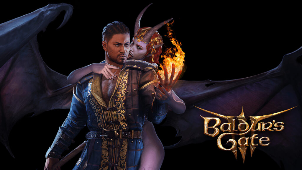 Gale and Mizora Baldur's Gate 3 Fantasy Desktop Wallpaper