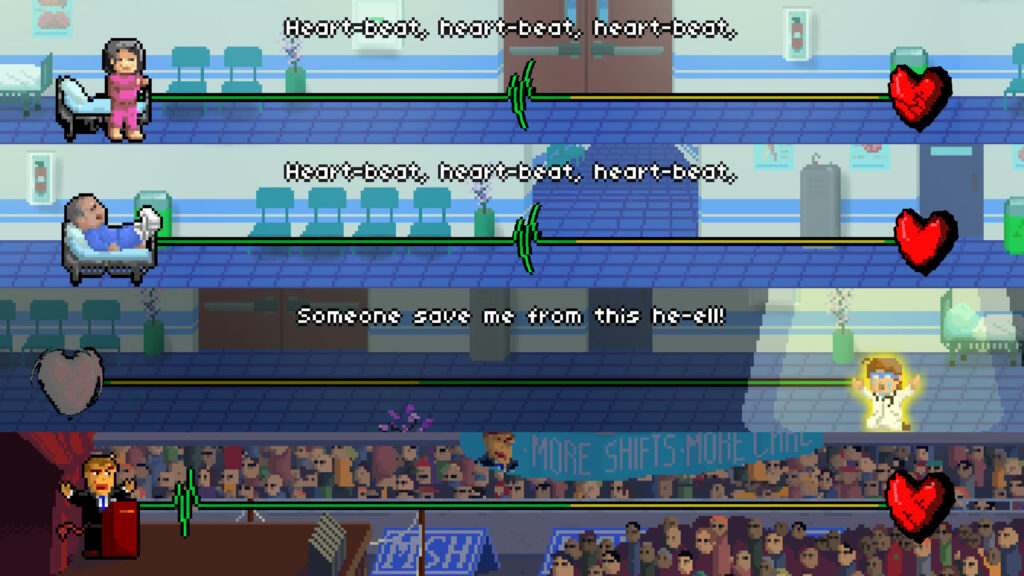 Rhythm Doctor Pixel Art Desktop Wallpaper