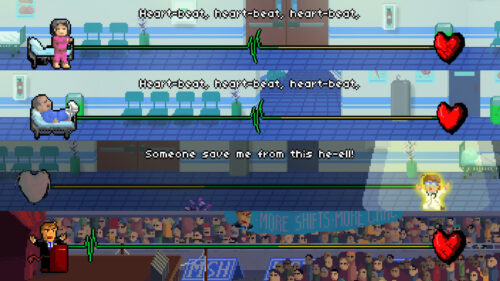 Rhythm Doctor Pixel Art Desktop Wallpaper