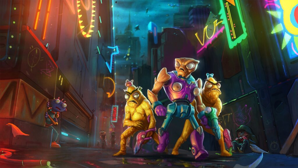 High on Life Alien Gang Stroll Desktop Wallpaper