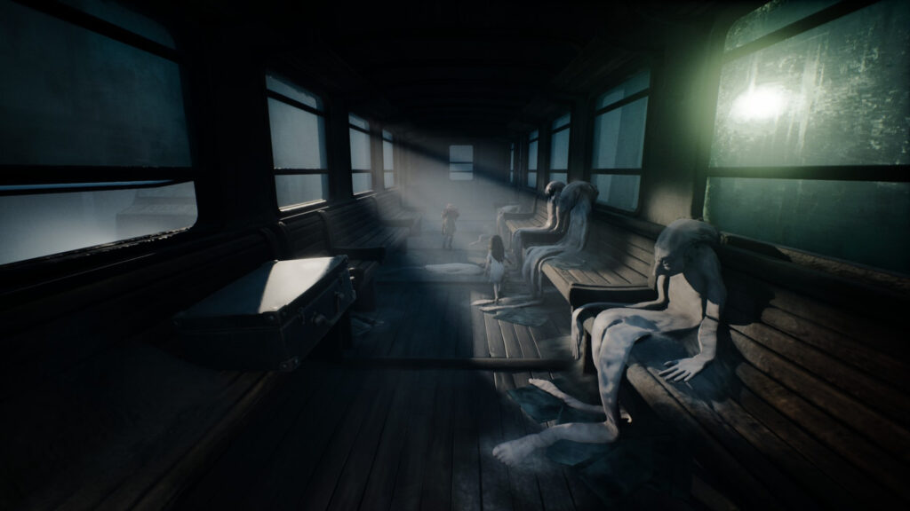 Horror Train Carriage Atmosphere 4K Desktop Wallpaper