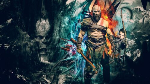 God of War Kratos and Atreus Fantasy Art 4K Wallpaper