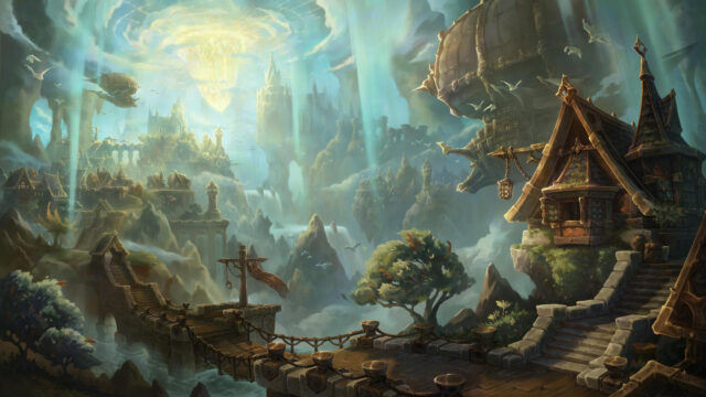 Fantasy Sky Kingdom Fantasy Land Desktop Wallpaper