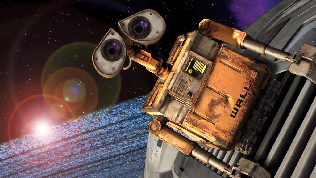 WALL-E in Outer Space Cinematic Scene 4K Desktop Wallpaper