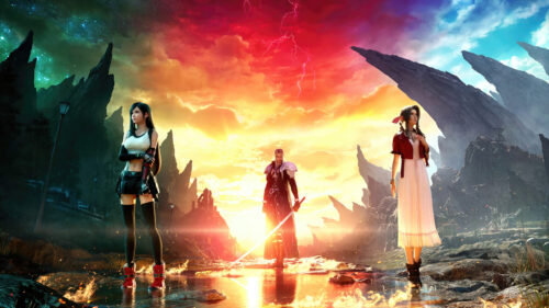 Final Fantasy VII Rebirth Tifa Aerith Sephiroth 4K Desktop Wallpaper