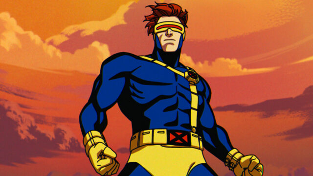 Cyclops from X-Men '97 Standing Against Sunset Desktop Wallpaper