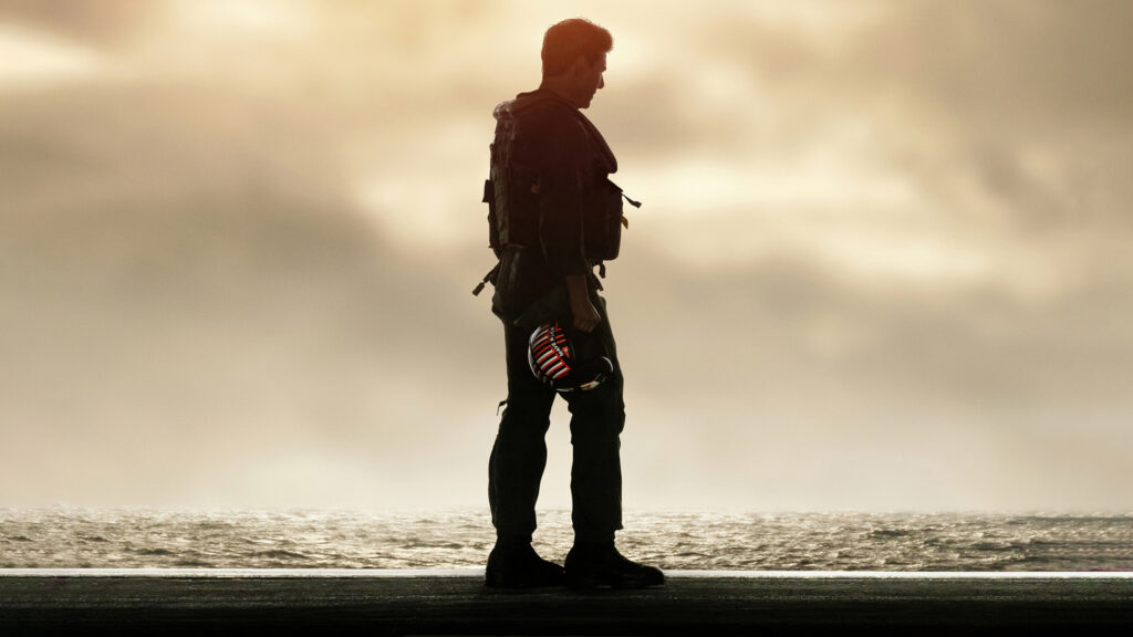 Top Gun Maverick Silhouette Marine View 4K Desktop Wallpaper