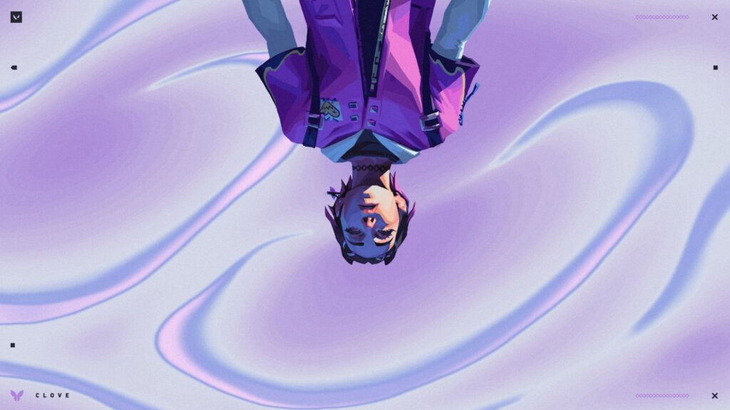 Clove Valorant Agent Upside Down Portrait Desktop Wallpaper