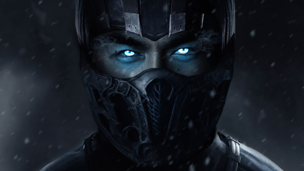 Sub-Zero Mortal Kombat Masked Face 4K Desktop Wallpaper