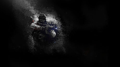 Counter-Strike Tactical Soldier Minimalist Desktop Wallpaper
