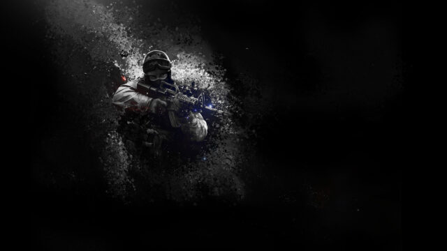 Counter-Strike Tactical Soldier Minimalist Desktop Wallpaper