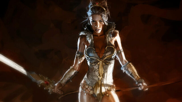 Warrior Princess with Glowing Blade 4K Desktop Wallpaper