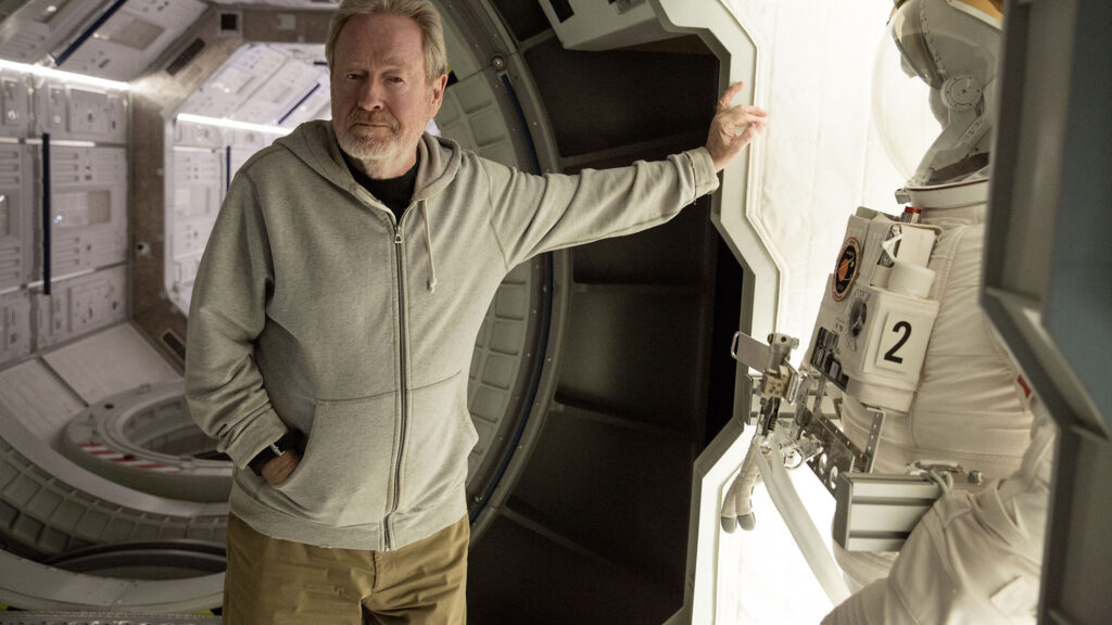 Ridley Scott on The Martian Movie Set Desktop Wallpaper