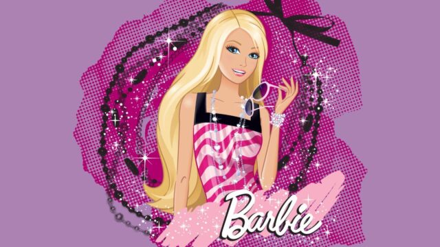 Barbie Blonde Doll Fashion Style Illustration Desktop Wallpaper