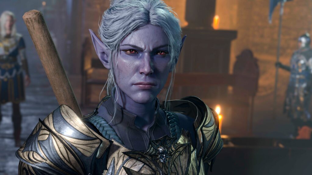 Minthara Drow Warrior Close-up 4K Desktop Wallpaper