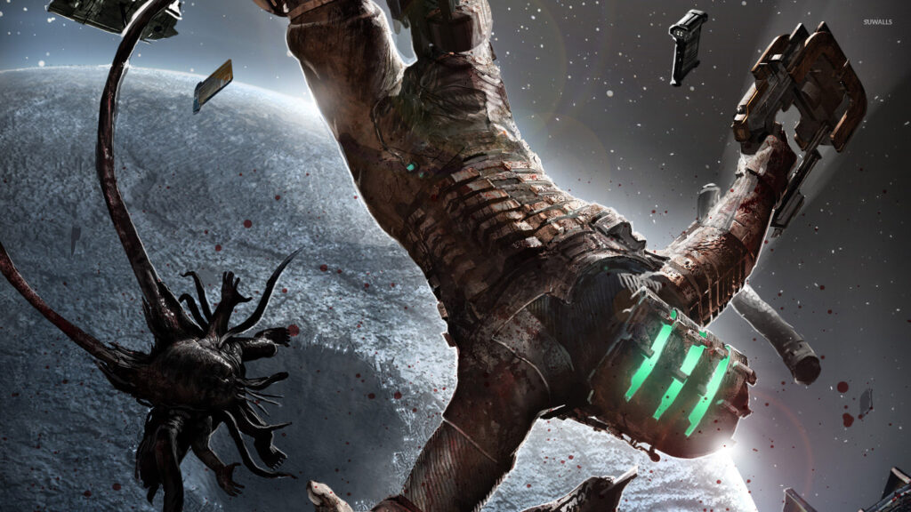 Isaac Clarke Floating in Space Dead Space Desktop Wallpaper