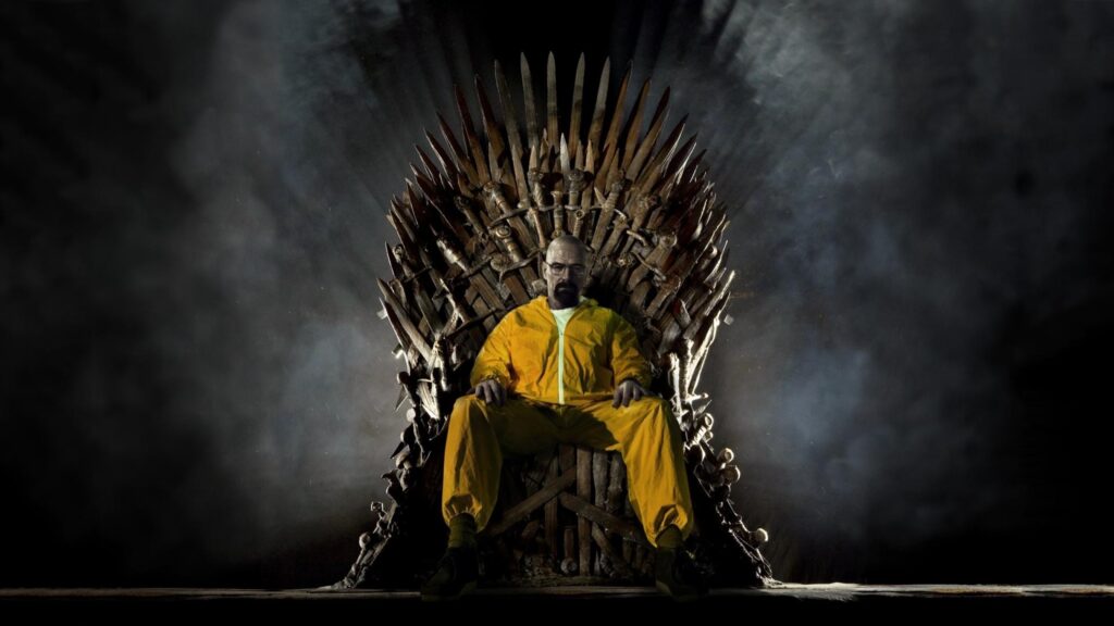 Walter White on the Iron Throne 4K Wallpaper