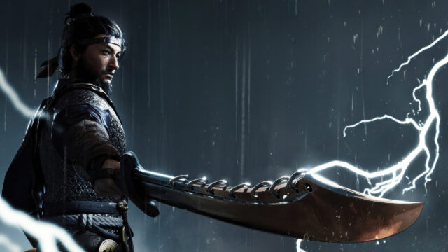 Warrior with Enchanted Lightning Blade 4K Desktop Wallpaper