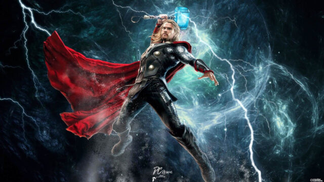 Marvel's Thor Odinson Electric Storm 4K Wallpaper
