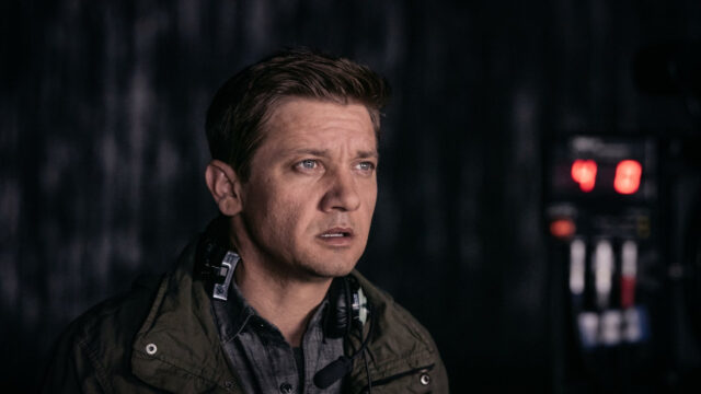 Jeremy Renner Intense Look Close-up Desktop Wallpaper