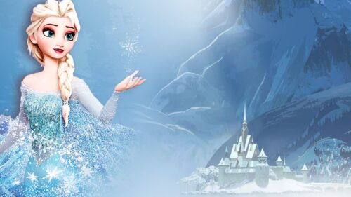 Elsa Frozen Disney Princess Snow Castle 4K Desktop Wallpaper