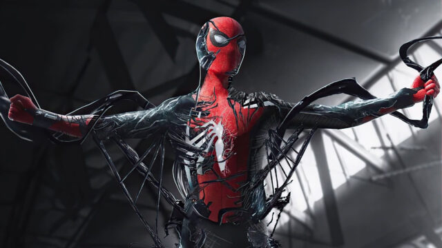 Spider-Man Symbiote Suit Digital Art 4K Desktop Wallpaper
