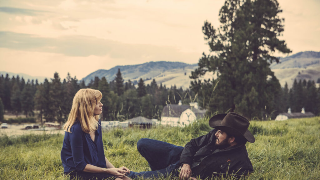 Beth Dutton and Rip Wheeler Meadow Scene Desktop Wallpaper