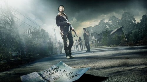The Walking Dead Group Journey 4K Wallpaper