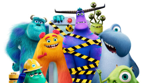 Monsters at Work Cast and Door Desktop Wallpaper