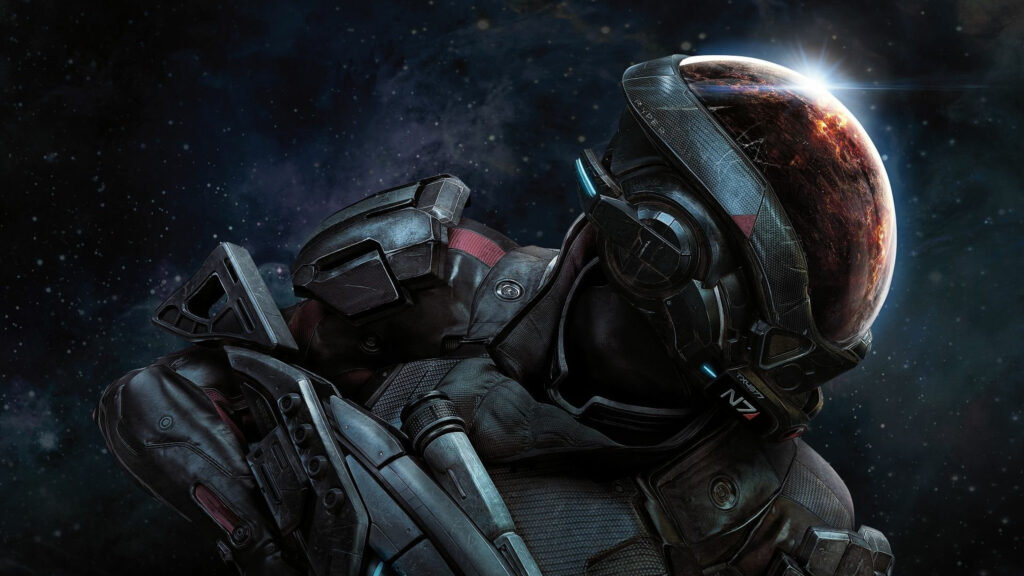 N7 Pathfinder Space Suit Character Desktop Wallpaper