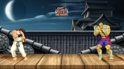 Street Fighter II Turbo HD Remix Battle Scene Desktop Wallpaper
