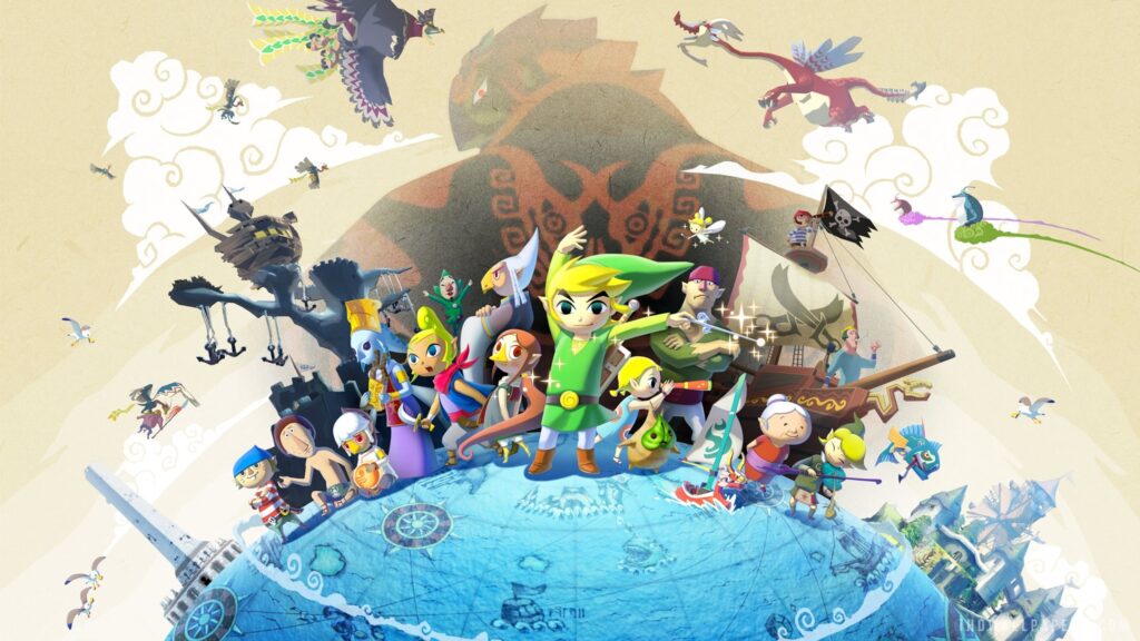 The Legend of Zelda Wind Waker Group Art 4K Desktop Wallpaper