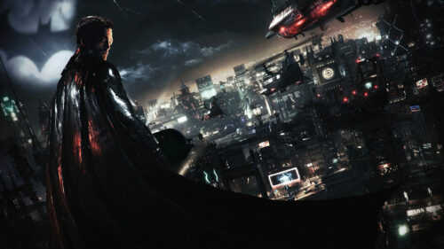 Gotham City Nocturnal Vigilance Desktop Wallpaper