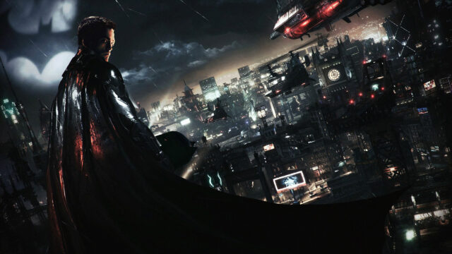 Gotham City Nocturnal Vigilance Desktop Wallpaper