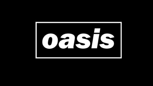 Oasis Band Logo Minimalist Black and White Desktop Wallpaper